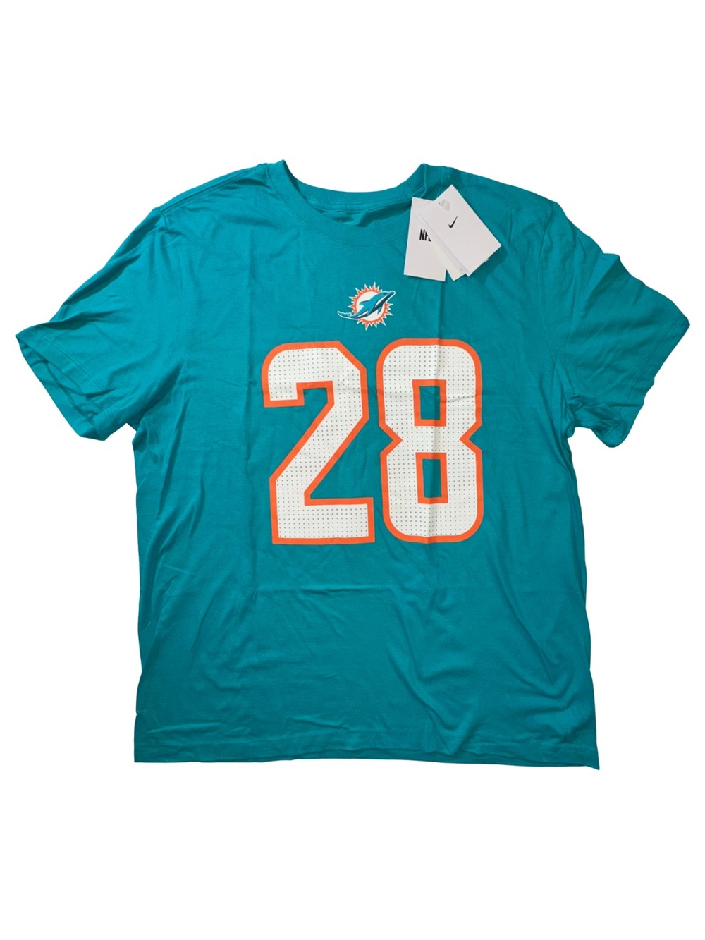 Nike Miami Dolphins De’Von Achane #28 T-Shirt Men’s XL Aqua NWT